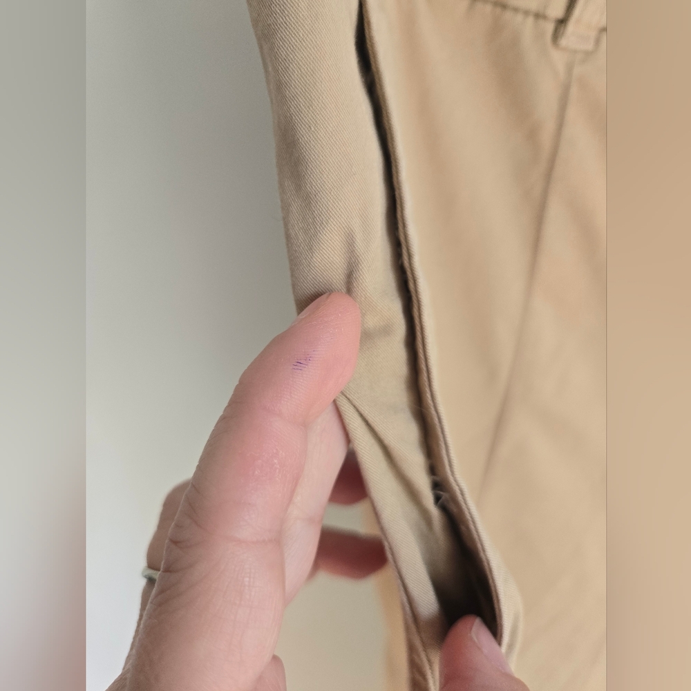 RALPH LAUREN Tan Wide Leg Cotton Trousers with Belt - Picture 8 of 11
